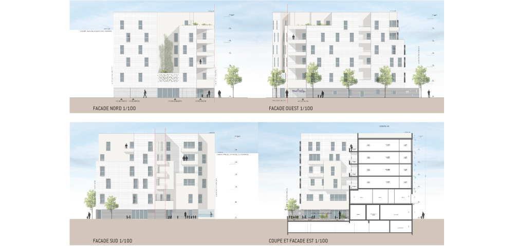 AME | architecture : Construction d'un ensemble de logements destinés à l'accession sociale à la propriété et d'une crèche à Clamart